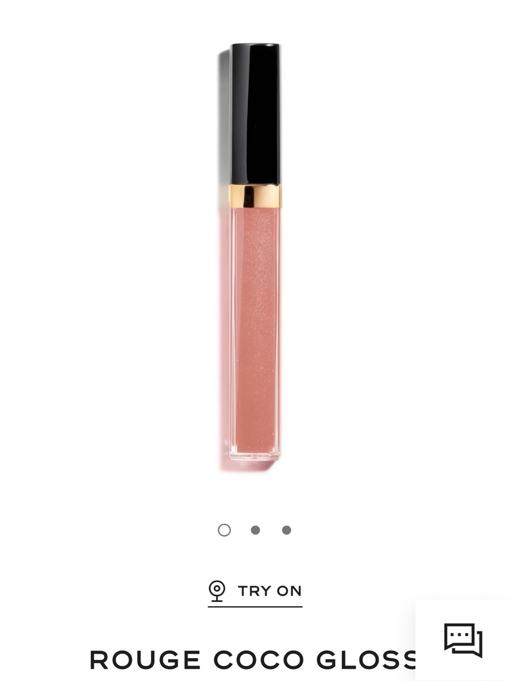 CHANEL Rouge Coco Gloss - Shimmery Nude Pink